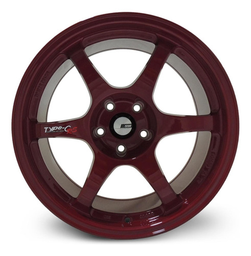 Jogo Roda Ssr Type-c Sr Aro 18x10.5 5x114.3 Et20 Vermelho