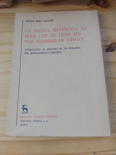 La Prosa Retórica De Fray Luis De León En  Los Nombres De C