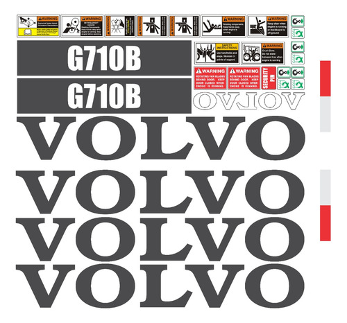Calcomanías Para Volvo G710b