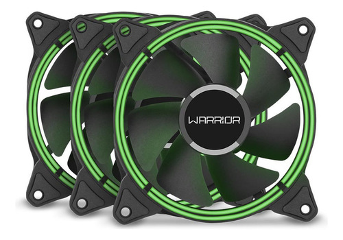 Coolers Kit Com 3 Harb 120mm Verde Warrior Ga195