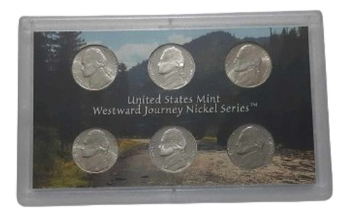 Set De Moneda De Five Cent Westward Journeyjefferson 2004