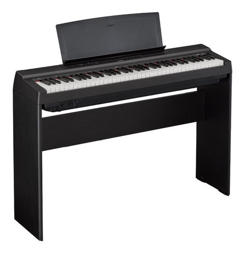 Kit Piano Digital Yamaha P-121 B 73 Teclas + Fonte + Estante