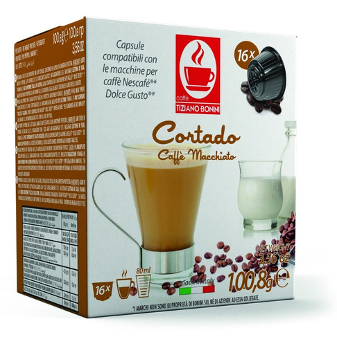 Cápsulas Bonini Dolce Gusto - Cortado X 16 Cápsulas