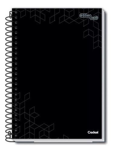 Caderno Capa Preta Dura Uni 10 Matérias 200 Folhas