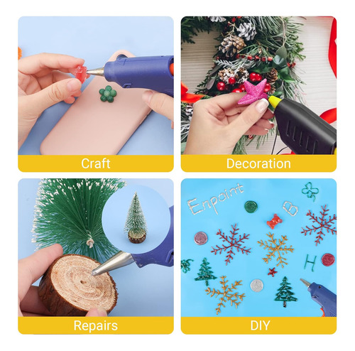 Glitter Gold Hot Glue Sticks, Enpoint 24 Pcs Stacks De Pluet