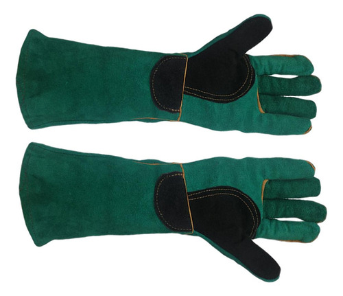 Guantes Antiarañazos Para Manejo De Animales Verde Y M [l]