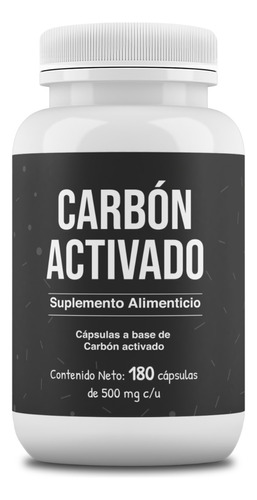 Natural Wisdom Carbon Activado - 180 Caps - 500mg - Sin sabor