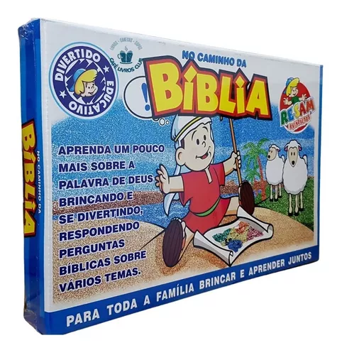 Brinquedo Infantil Jogo De Tabuleiro Cartas Dado Bíblico