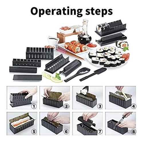 Kit Profesional Antiadherente Para Preparar Sushi(10 Piezas)