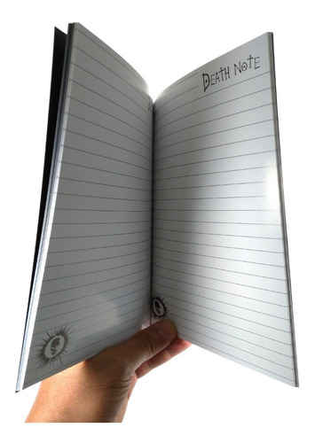 Cuaderno Things Nerd Death Note Death Note en L Kira Ryuk Death Book en portugués, 34 hojas rayadas, 1 unidad temática x 1 unidad temática, 21 cm x 15 cm