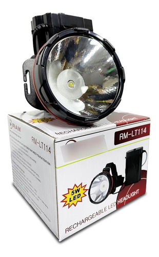 Imagen 3 de 5 de Linterna Minera Recargable 15 Horas De Duracion Potente Led