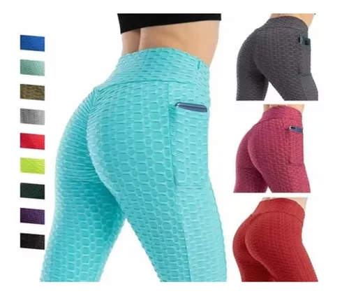 Leggins Colombianos Licras Levanta Glúteos Bolsa Celular Gym