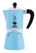 Comprar Cafetera Italiana Bialetti Rainbow 3 Tazas 130ml Celeste