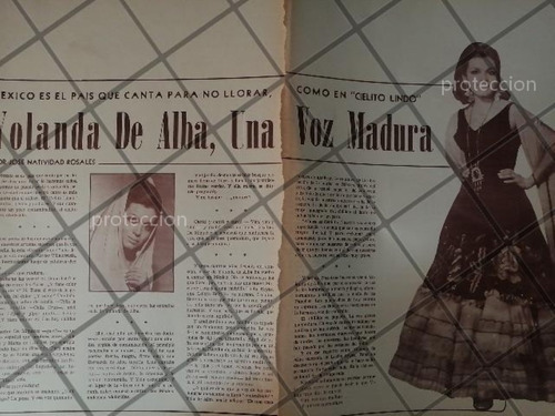 Afiche Retro. Cantante. Yolanda De Alba