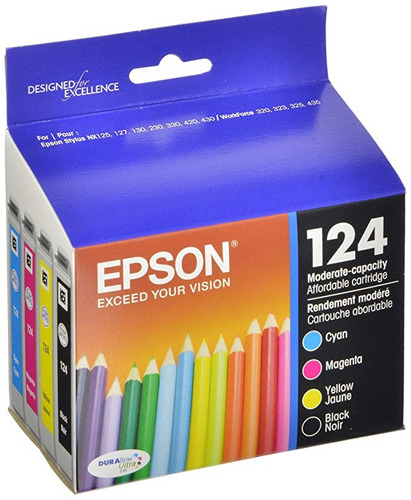 Epson T124120-bcs Durabrite Ultra Y Color Negro Paquete Comb