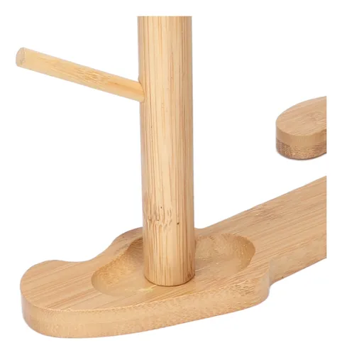 Jewelry Key Storage Rack Tray Wood Modern Guitar Shaped Base