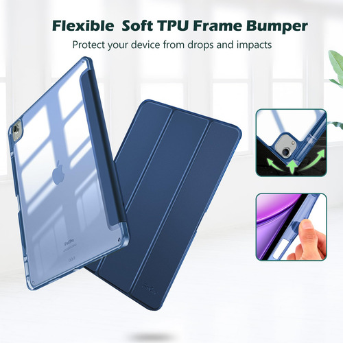 Funda Para iPad Air 13 M2 2024 iPad Pro 12.9 Ranura Lápiz