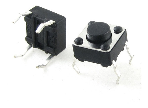 1000 Unidades Boton Pulsador Tact Switch 4.3mm  6x6x4.3mm