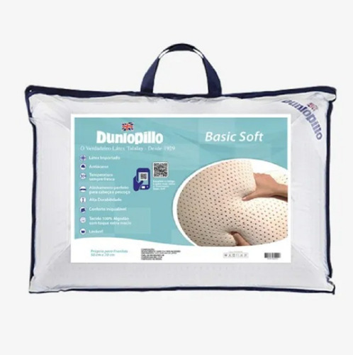 Imagem 1 de 4 de Travesseiro Basic Soft Látex Natural Dunlopillo Copespuma