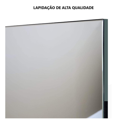 Espelho Retangular Lapidado 70x50 Cm + Kit Instalação