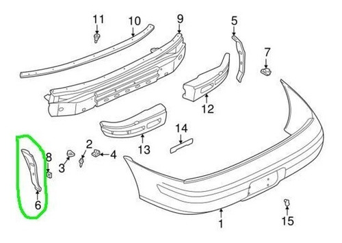 Bracket Soporte Posterior Parachoque Subaru Impreza 93/96