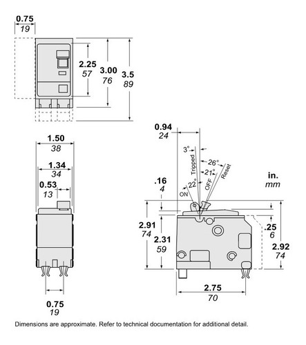 Imagen 8 de 9 de Pastilla Interruptor Termomagnético Qo250 2polo50a Schneider