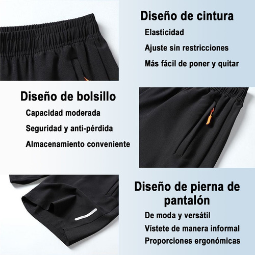 Short Cómodo Suelto Con Bolsas Ejercicio Correr Gym Hombre