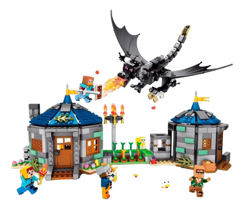 Set Construcción Black Dragon Attack On The Hut  Minecraft