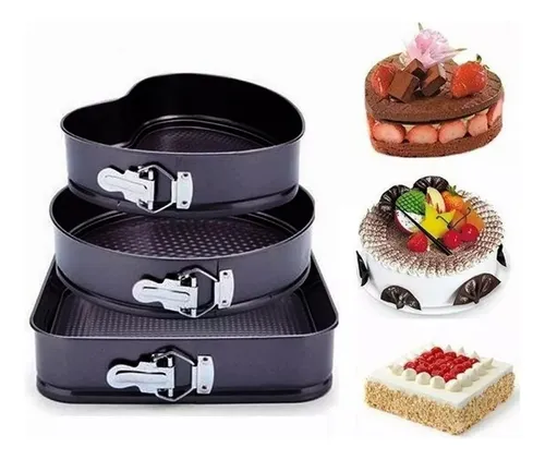 Moldes Desmontable Para Tortas Chescake Antiadherente Set X3