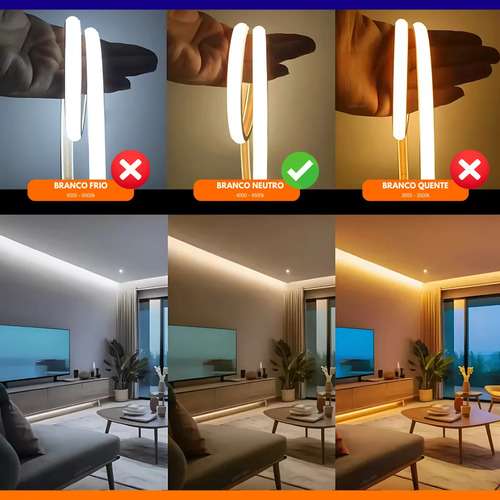 Fita Led Branco Neon 100 Metros Mangueira Flexivel Luz Branco-neutro Tensão de operação