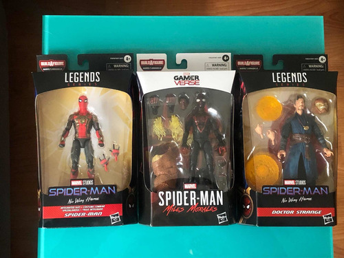 Spiderman No Way Home Marvel Legends Set De 3 Figuras Hasbro (Usado)