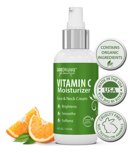 Luxeorganix Hidratante Facial Organico Con Vitamina C Con Pr