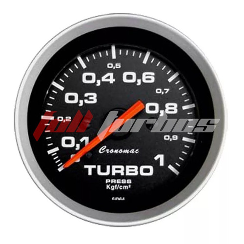 Imagem 2 de 4 de Pressão Turbo Cronomac Sport 52mm Manômetro + Copo + Kit Ins