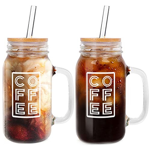 Copa De Café Con Tapa Y Paja, 24oz Jarros De Ratón Wwh2c