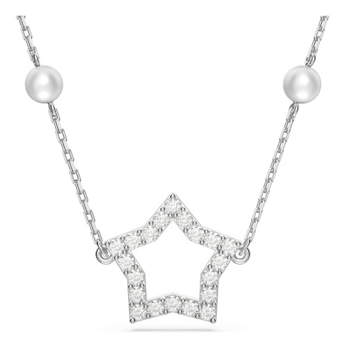 Collar Swarovski Stella Crystal Pearl Estrella Oro Rosa