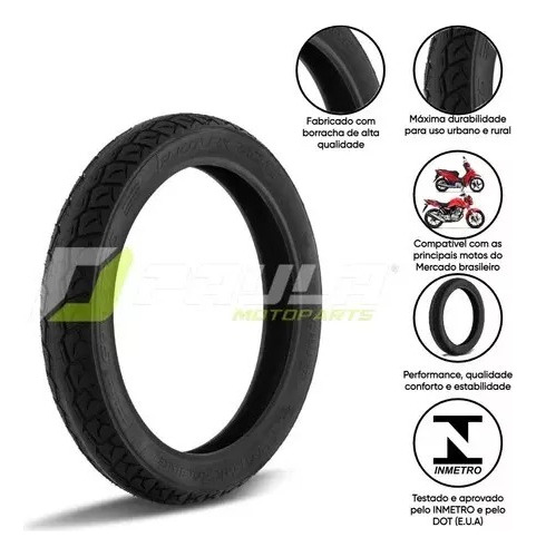 Pneu Traseiro 110/90-17 Modelo Original Bros Xre Xtz Crosser