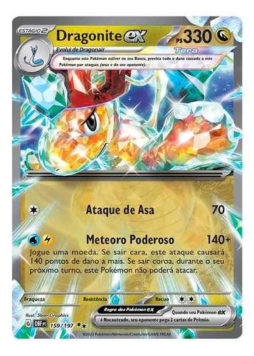 Carta Pokémon Dragonite Diversos Modelos Escolha Pronta Entrega