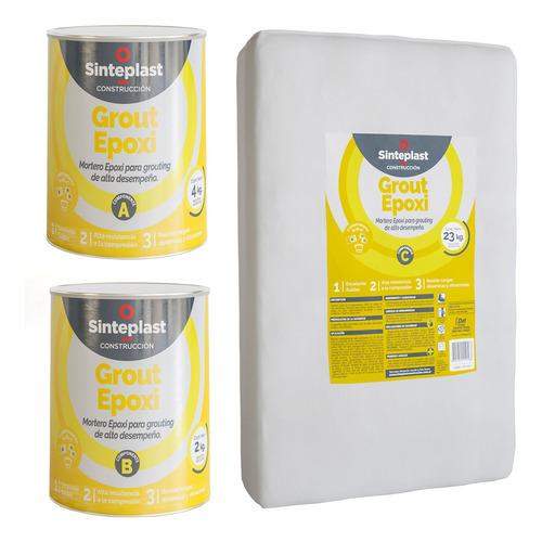 Mortero 3 Componentes Grout Epoxi 29kg Sinteplast Obra