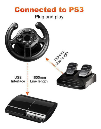 Volante Con Pedales Para Ps3/, Accesorio Para Controlador De
