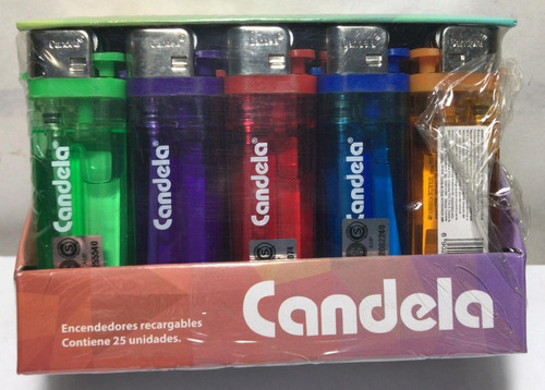 Encendedores Transparentes Candela X 25 Sobre Ruedas Juguete