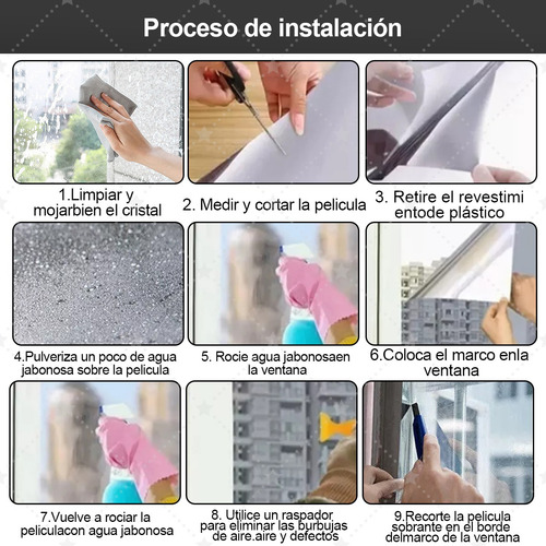 Película Espejo Privacidad Para Ventana Antirayas 10m X 50cm