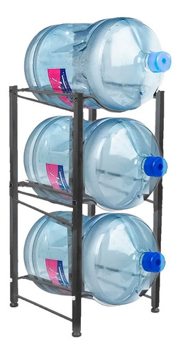 Estante Organizador Rack 3 Botellones Agua 20lts Negro