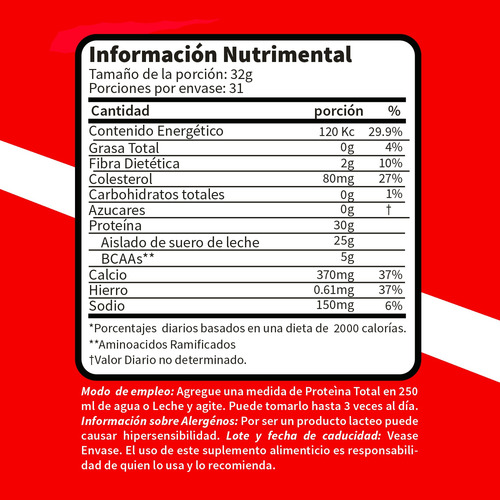 Proteína Whey Hidrolizada Global 1kg 31 Servicios Sabores Vainilla
