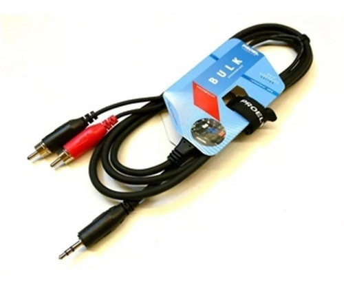 Cable Plug de 2 RCA machos a 1 Mini plug macho Proel BULK540LU3 negro de 3m