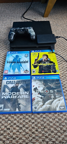 Ps4 Negro De 1 Tb + 2 Tb + Joystick + 4 Juegos (Usado)