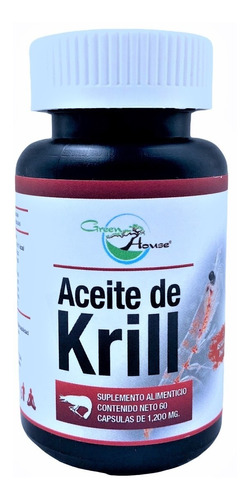 Aceite De Krill 60 Cápsulas De 1.2 Grs Green House Sabor Sin Sabor