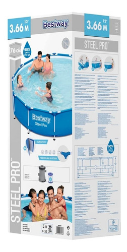 Imagen 3 de 9 de Pileta Estructural Bestway 56681 Capacidad 6473 Litros 3.66m