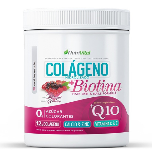 Colageno 12g Biotina +q10 Nutrivital