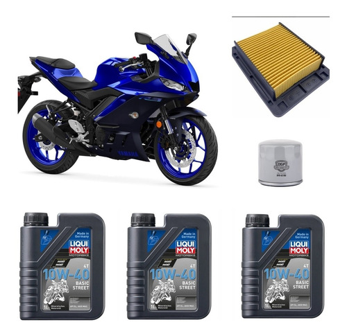 Kit Mantencion Para Moto Yamaha Yzf R3 (filtros Y Aceite)