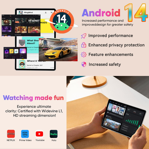 Tablet Aiprotablet 14 Android 10.1 Pulgadas, 6 Gb De Ram, 64